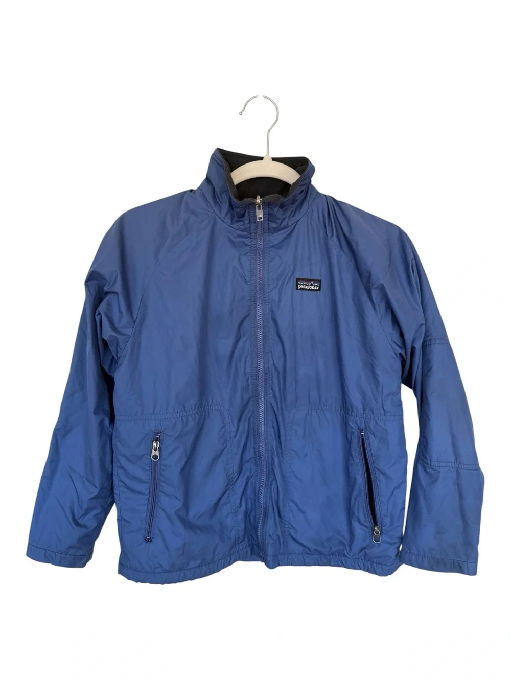 Patagonia Kids' Glissade Reversible Blue Lightweight Windbreaker Jacket
